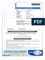 Allen Jee (Main) CBT 2024 Admit Card