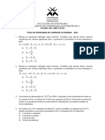 Ficha Problemas Corrente Alternada 2024