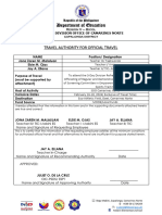 Authority To Travel Division Officiating Training