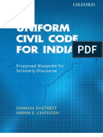 Uniform Civil Code For India Proposed Blueprint For Scholarly Discourse 1nbsped 0198077122 9780198077121