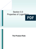 Section 3.3 Properties of Logarithms