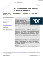 Psycho-Oncology - 2023 - Lima - Communication About Hereditary Cancer Risk To Offspring A Systematic Review of Children S