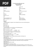 Computer Worksheet Iterations in Java