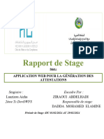 Rapport de Stage