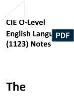 O Level English (Notes)