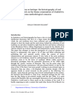 Mazarire 2002 Oral Traditions As Heritage The Historiography of Oral Historical Research On The Shona Communities of