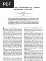 Verification of The Theoretical Discharge Coefficient of A Subcritical Airflow Meter