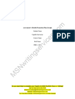 Nurs FPX 4060 Assessment 4 Health Promotion Plan