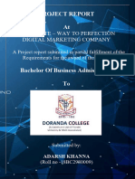 Project of The Effectiveness of Digital Marketing For A Finance Company