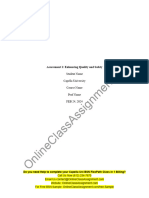 Nurs FPX 4020 Assessment 1 Enhancing Quality and Safety