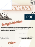 Calorimetria Calor Sensível e Específico