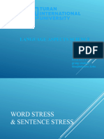 Word Stress and Sentence Stress