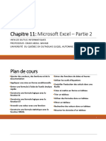 Chapitre 11 - Excel - Partie 2