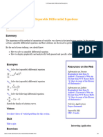 Week 014 Separable Differential Equations