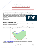 Week 016 Calculus I - Area Between Curves