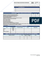 Permiso de Trabajo en Espacios Confinados: Datos Principales