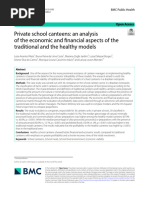 Private School Canteens: An Analysis of The Economic and Financial Aspects of The Traditional and The Healthy Models