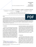 Upersaturated Solid Solution of Niobium in Copper by Mechanical Alloying