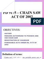 PD 9175 Chain Saw Act of 2002 Report