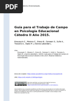 Erausquin C., Marano C., Greco B., C (... ) (2015) - Guía para El Trabajo de Campo en Psicología Educacional Cátedra II Año 2015