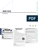 Av Surround Receiver: Owner's Manual