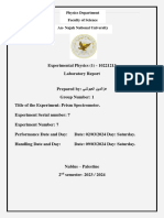 Prism Spectrometer Lab Report