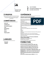 CV Professionnel Simple Minimaliste Blanc Et Noir