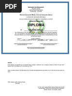 Diploma de Tercero Básico Reposicion 25677 CAMPO II YEISI PÉREZ