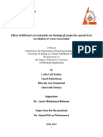 Effect of Different Raw Materials On Rheological Properties Special Lost Circulation of Water-Based Mud