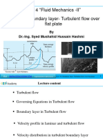 Lecture 30 - Boundary Layer-Turbulent Flow Over Flat Plate