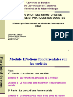 Droit Des Sociétés Tchaourou Module 1