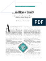 Fit and Flow of Quality: Organizational Process Problems Should Be Tackled One by One