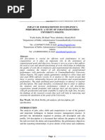 Impact of Job Description On Employee'S Performance: A Study of Usmanudanfodiyo University Sokoto