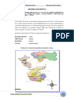 Memoria Descriptiva - Pasaje Molino.