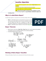 Naïve Bayes Classifier Algorithm