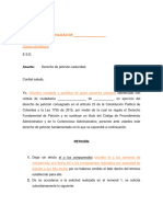 Formato Derecho de Peticion Caducidad