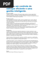 Rumo A Um Controle de Estoque Eficiente e Uma Gestão Inteligente