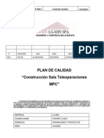 Plan de Calidad Sala Teleoperaciones MPC