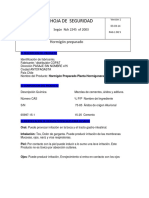 Hoja de Seguridad Del Hormigón (HDS)