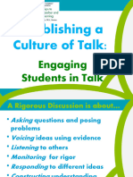 Establishing A Culture of Talk Engaging Students in Talk Web