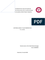 Historia Clínica, Plan de Tratamiento y Examen Mental