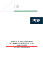 Manual de Procedimientos de La Direccio N General de Lo Contencioso