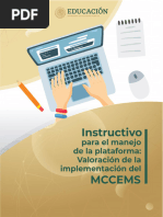 Instructivo Del Sistema en Liěnea MCCEMS