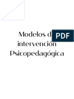 Modelos de Intervención Psicopedagógica