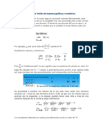 Aproximación de Un Límite de Manera Gráfica y Numérica