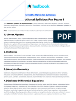 UPSC Maths Optional Syllabus For Paper 1