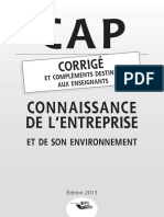 E2133 Corrige CAP Connaissance de L Entreprise