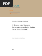 A Relação Entre Marcas e Consumidores Na Rede Social Marta Cunha