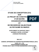 Etude de Conception (D/S) SUR Le Projet de Construction D'Un Navire Oceanographique ET de Recherche Halieutique Au Royaume Du Maroc