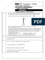 #2 PHY REV - Assn W-4!21!08-2023 General Physics, Kinematics